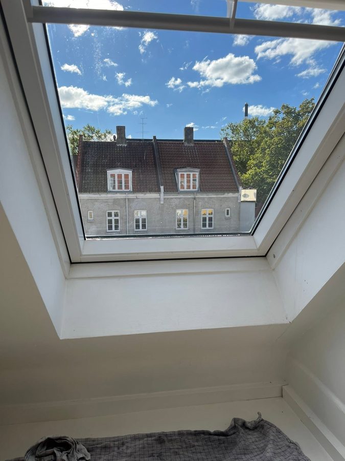 Tagvindue efter pudsning — skarpt, stribefrit glas
